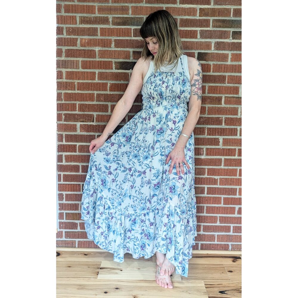 NWT FREE PEOPLE Heat Wave Printed Maxi / Floral Combo